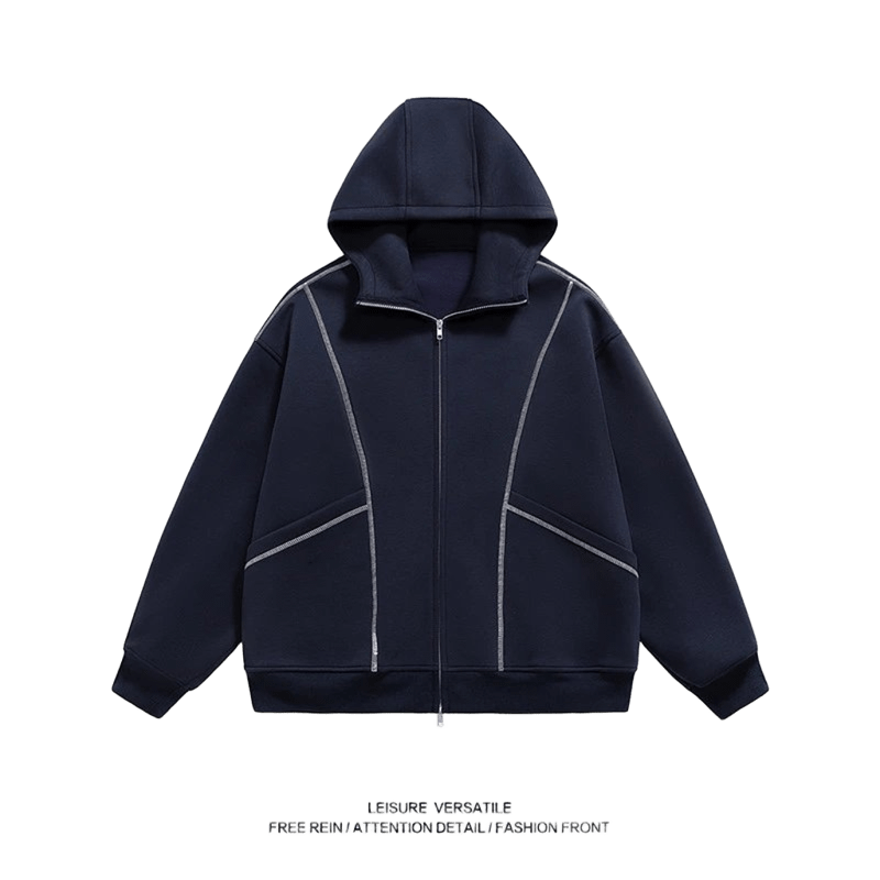 AOBINKA Blue Unisex Hooded Jacket - Warm & Cozy