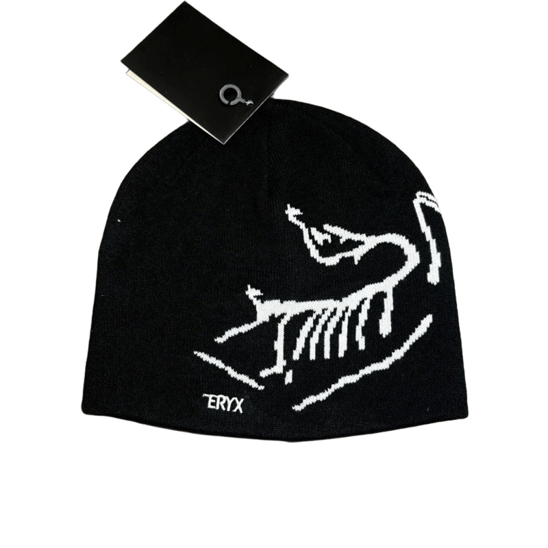 Arc'teryx Black Wool Beanie: Unisex Winter Hat with Logo