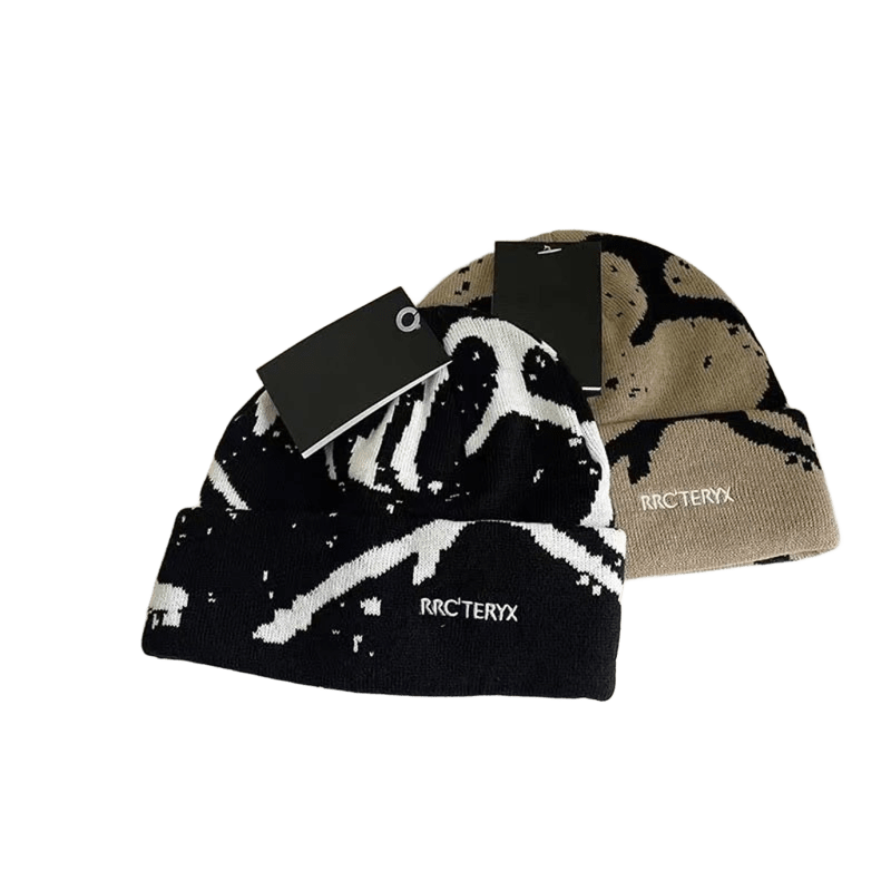 Arc'teryx Wool Beanie: Unisex, Warm & Stylish - Black/White/Khaki