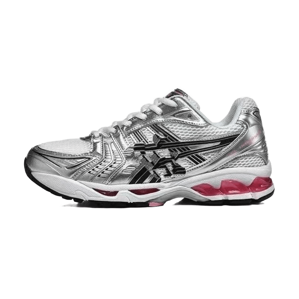 ASICS Silver Cushioned Retro Running Shoes - Unisex