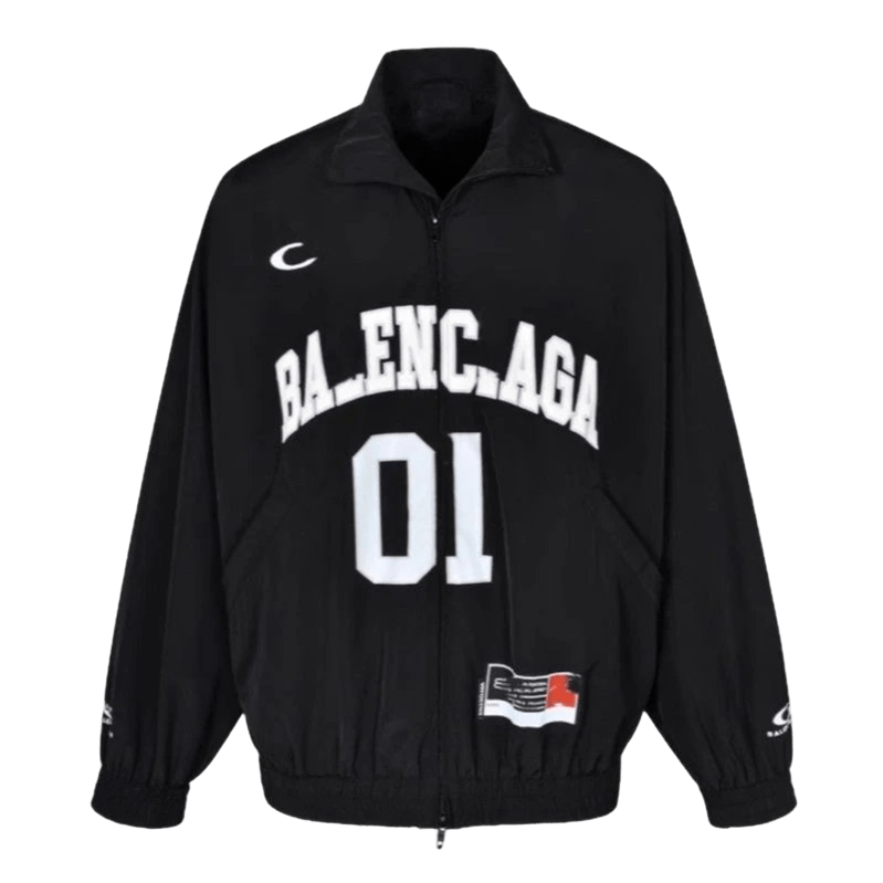 Balenciaga 01 Black Puffer Jacket: Unisex Streetwear Windproof