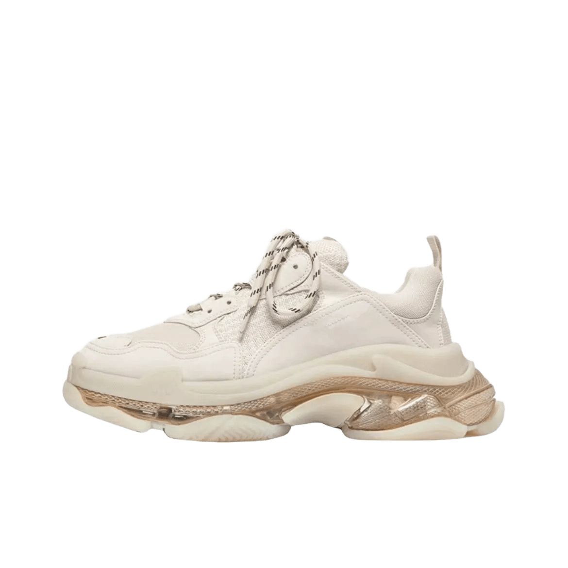 Balenciaga Beige Chunky Sneakers Leather Fabric Unisex