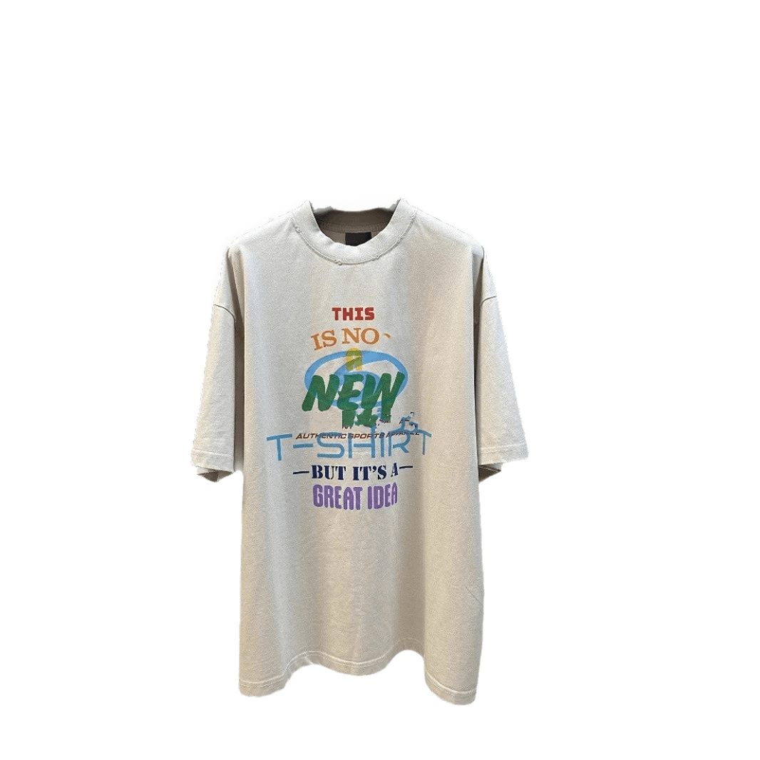 Balenciaga Beige Cotton T-Shirt: Unisex Streetwear w/ Logo