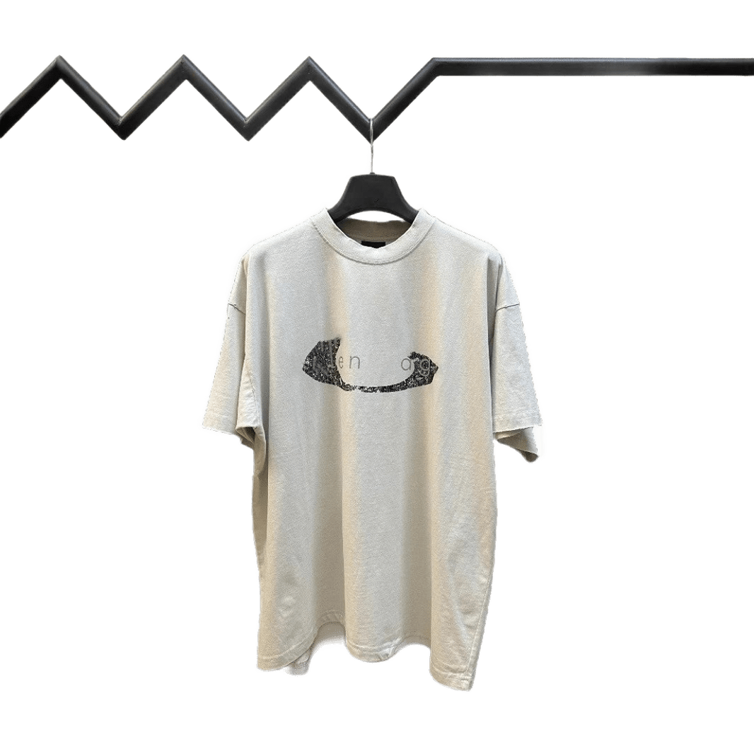 Balenciaga Beige Cotton Unisex T-Shirt | Streetwear