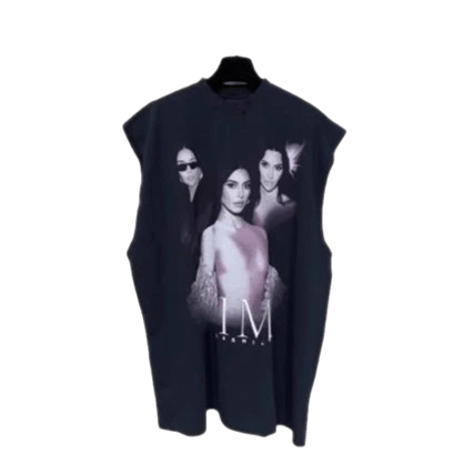 Balenciaga Black Cotton Sleeveless T-Shirt: Unisex Streetwear