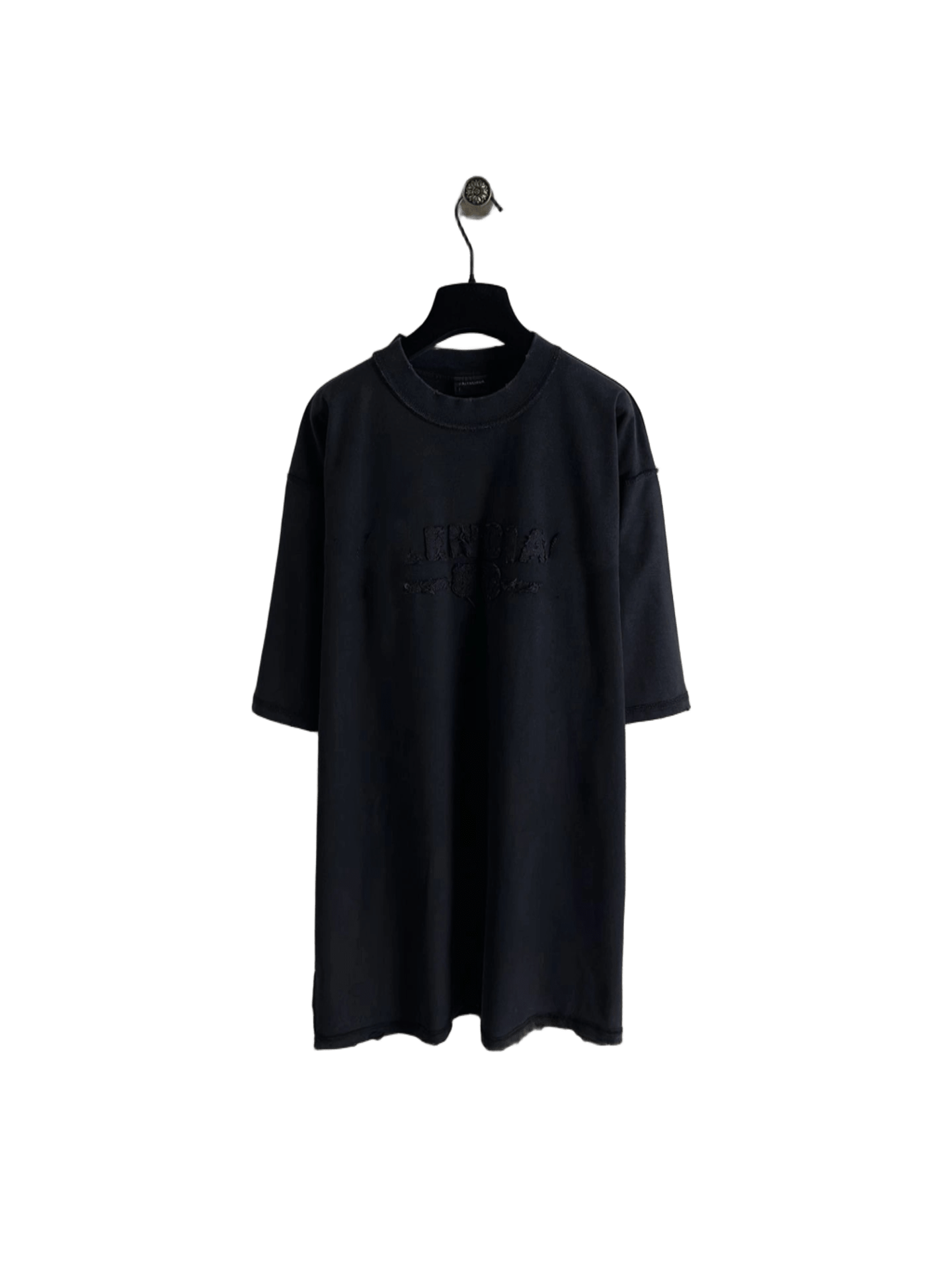 Balenciaga Black Cotton T-Shirt | Unisex Minimalist Logo Tee