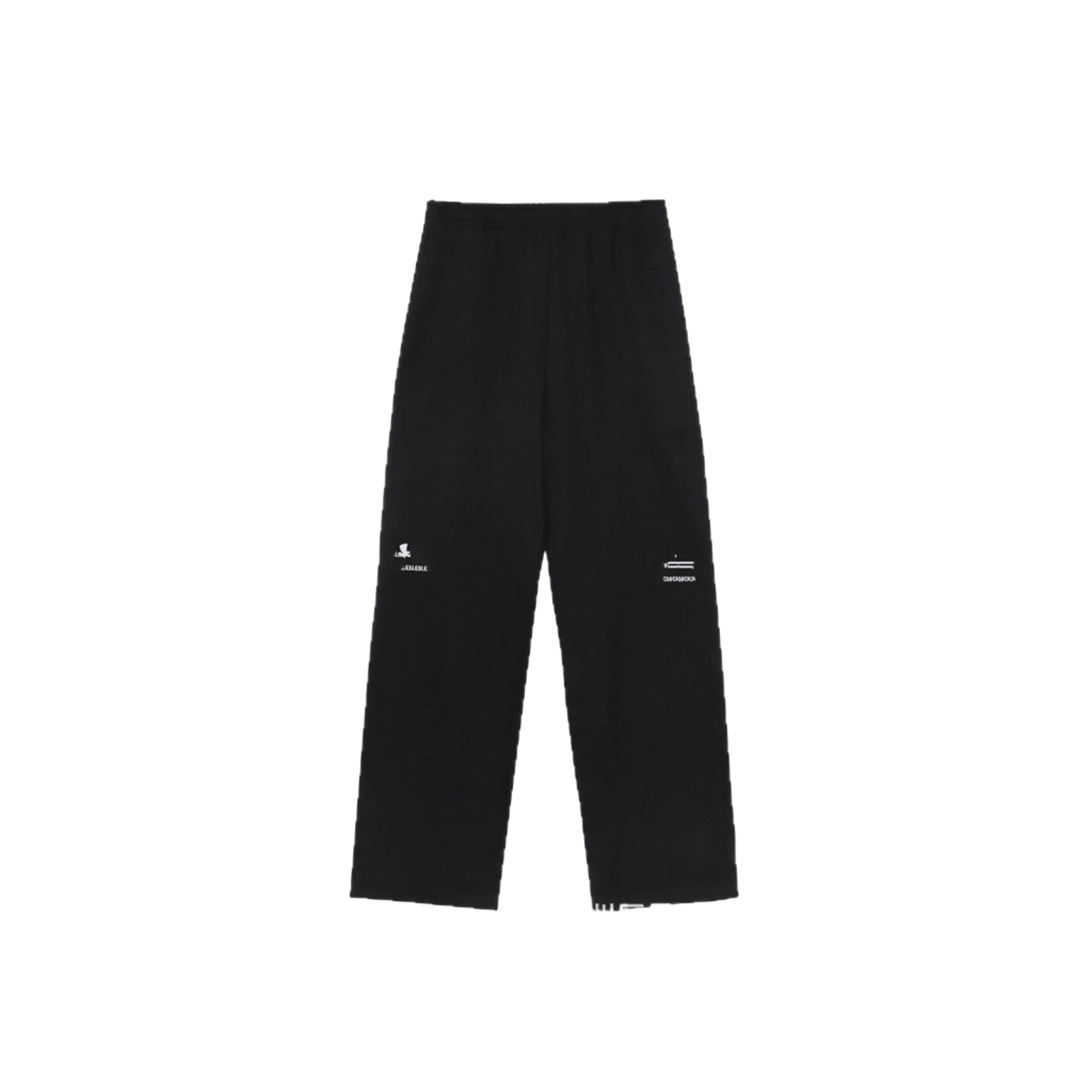 Balenciaga Black Logo Casual Pants Unisex