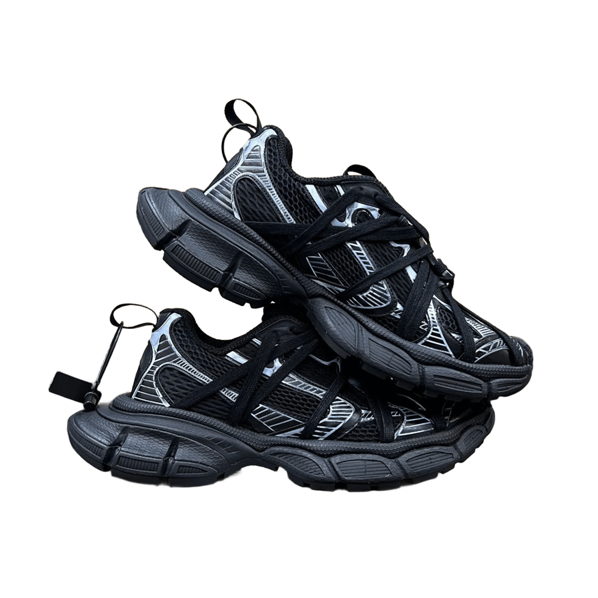 Balenciaga Black Mesh Sneakers Unisex Street Fashion