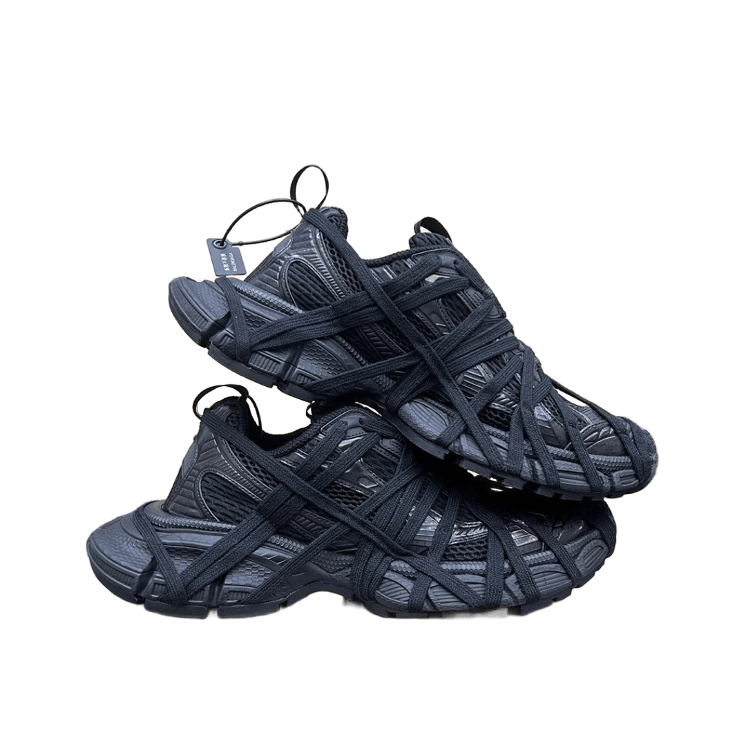 Balenciaga Black Unisex Sneakers | Avant-Garde Strap Design