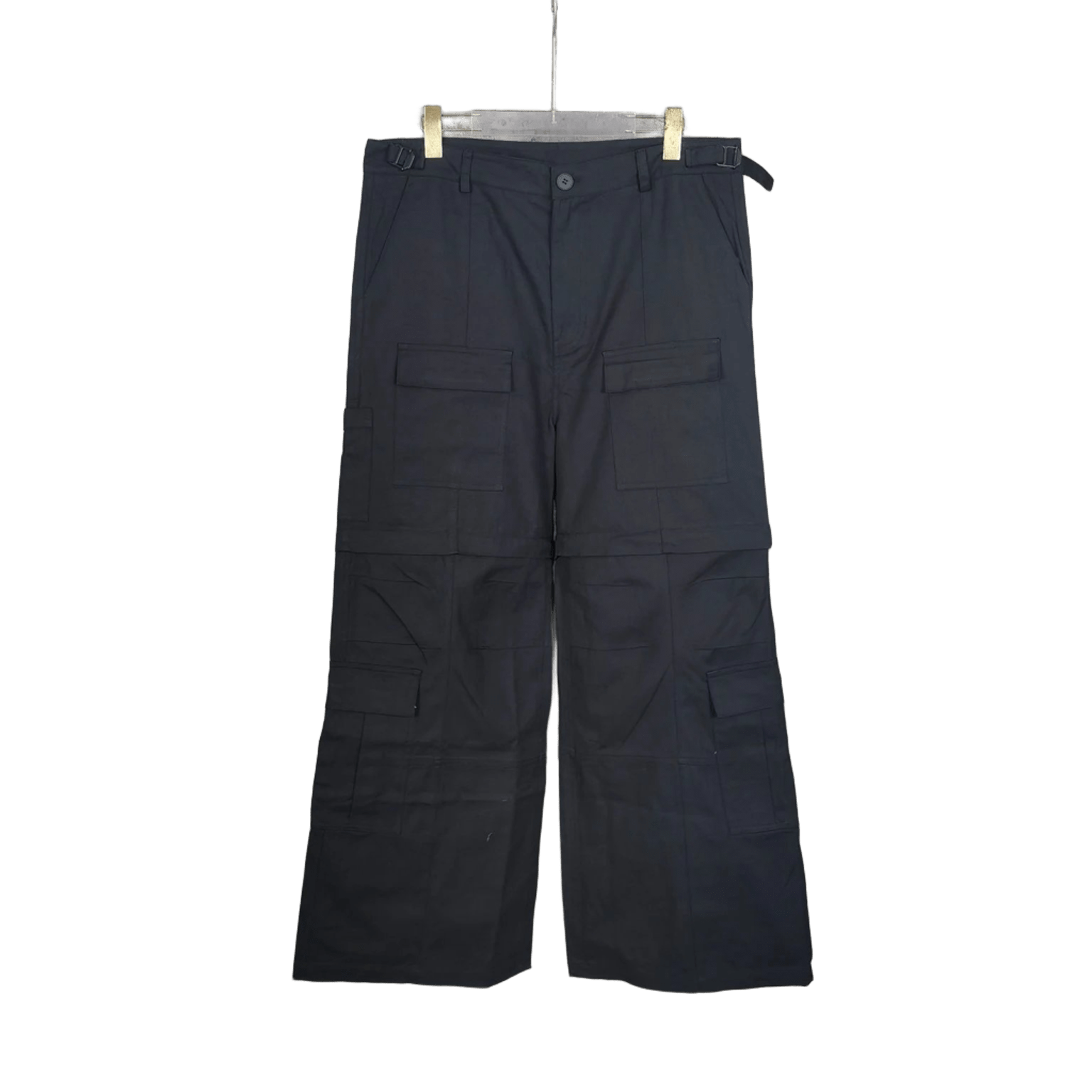 Balenciaga Black Unisex Utility Pants | Multi-Pocket