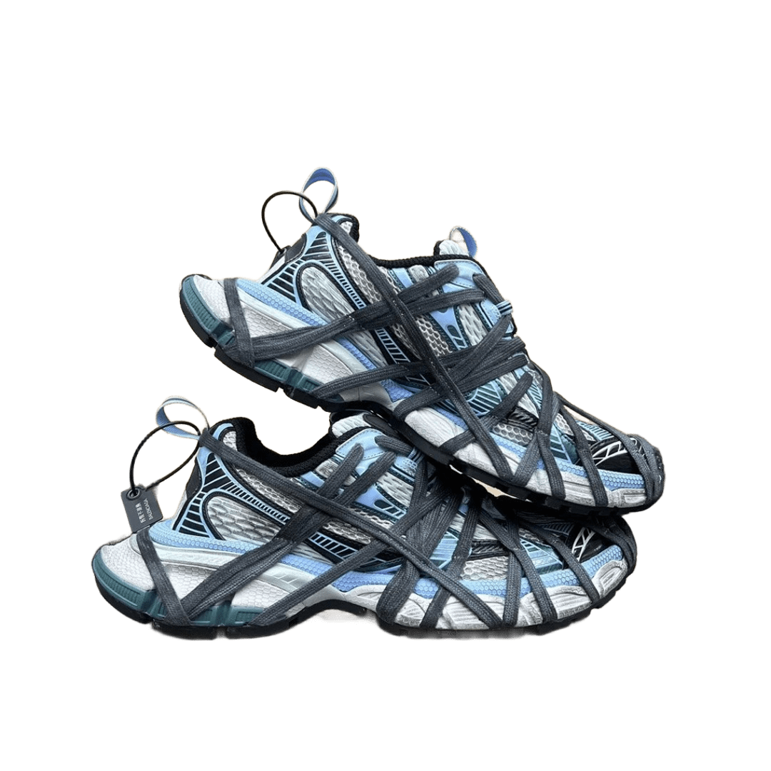 Balenciaga Blue Black Unisex Sneakers | Strap Design