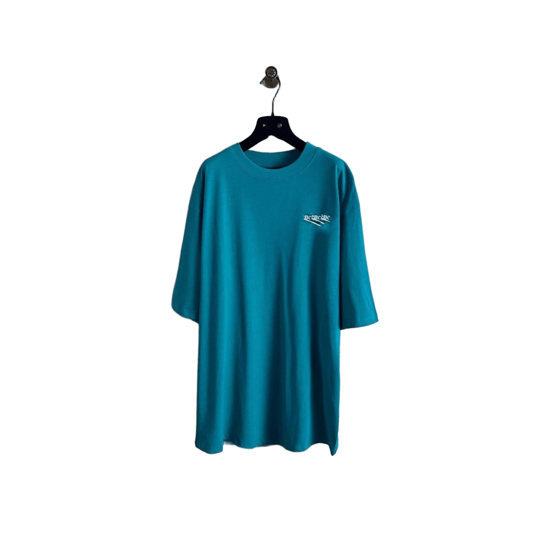 Balenciaga Blue Green Cotton Unisex T-Shirt