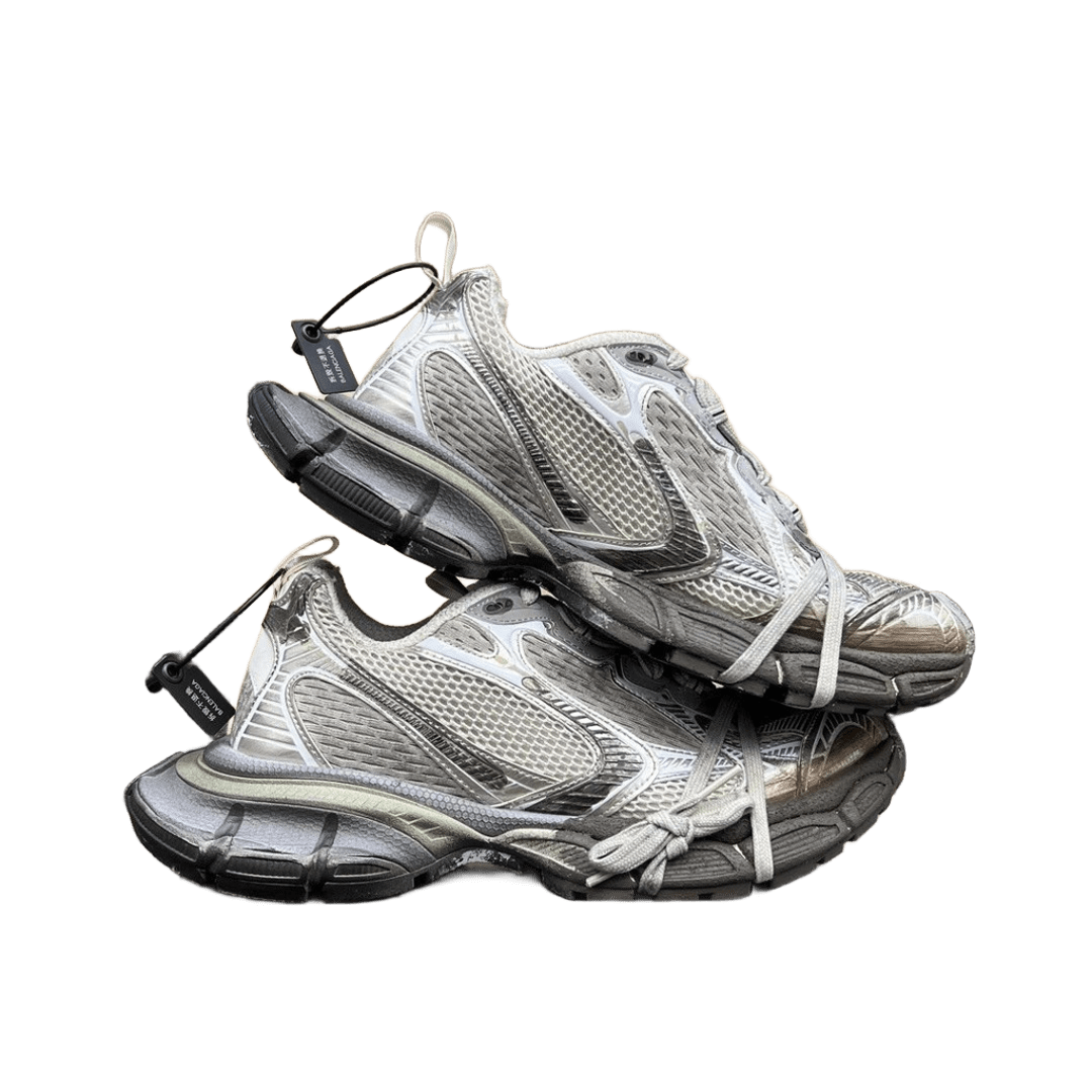 Balenciaga Chunky Silver Gray Mesh Retro Unisex Sneakers