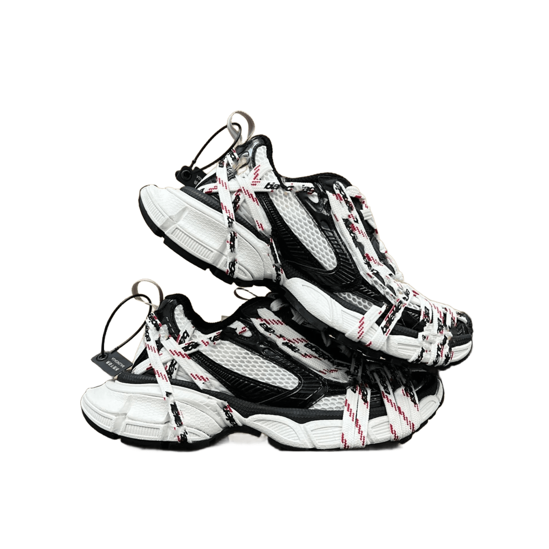 Balenciaga Chunky Sneakers: Black/White Mesh & Leather