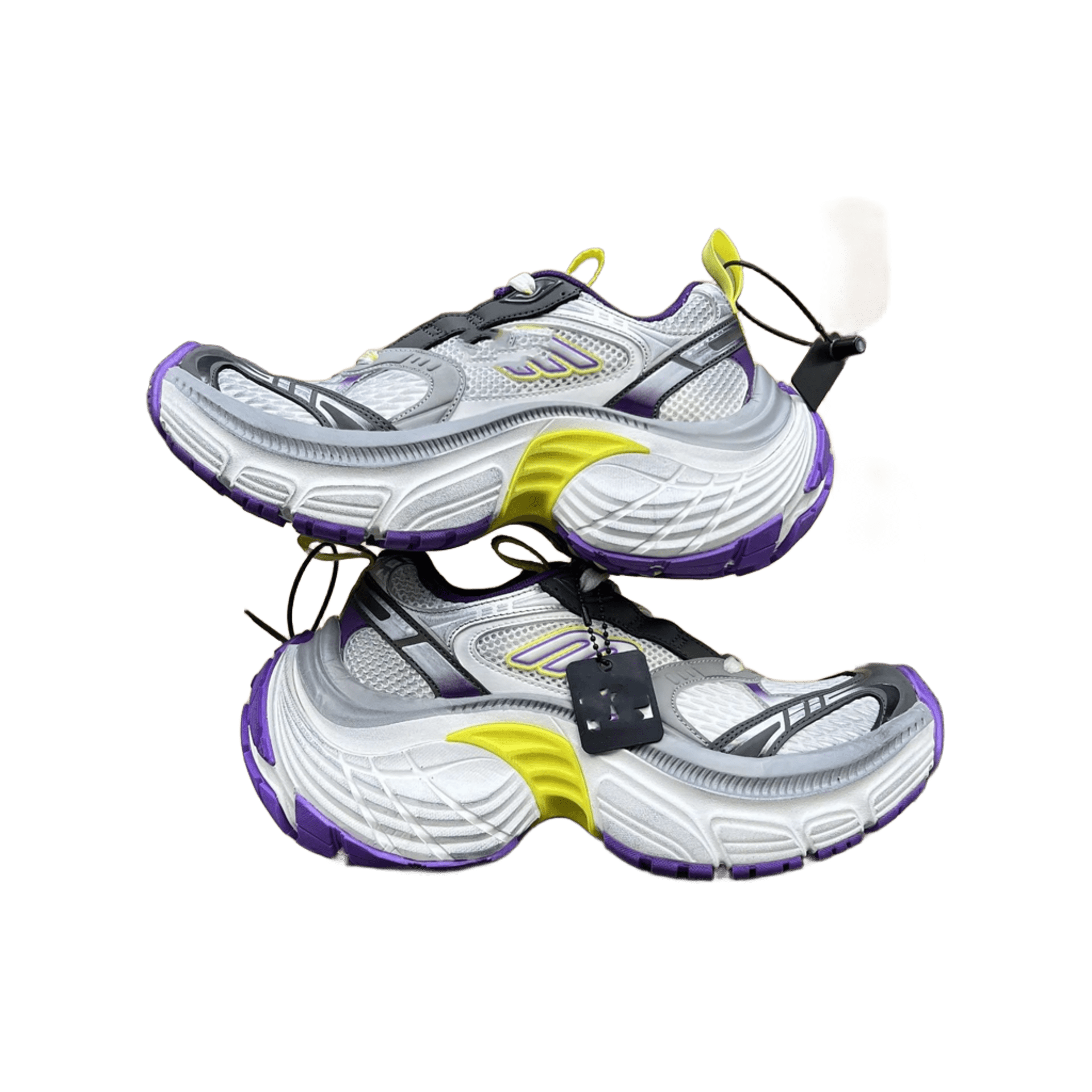 Balenciaga Chunky Sneakers Grey White Purple Yellow 90s Retro