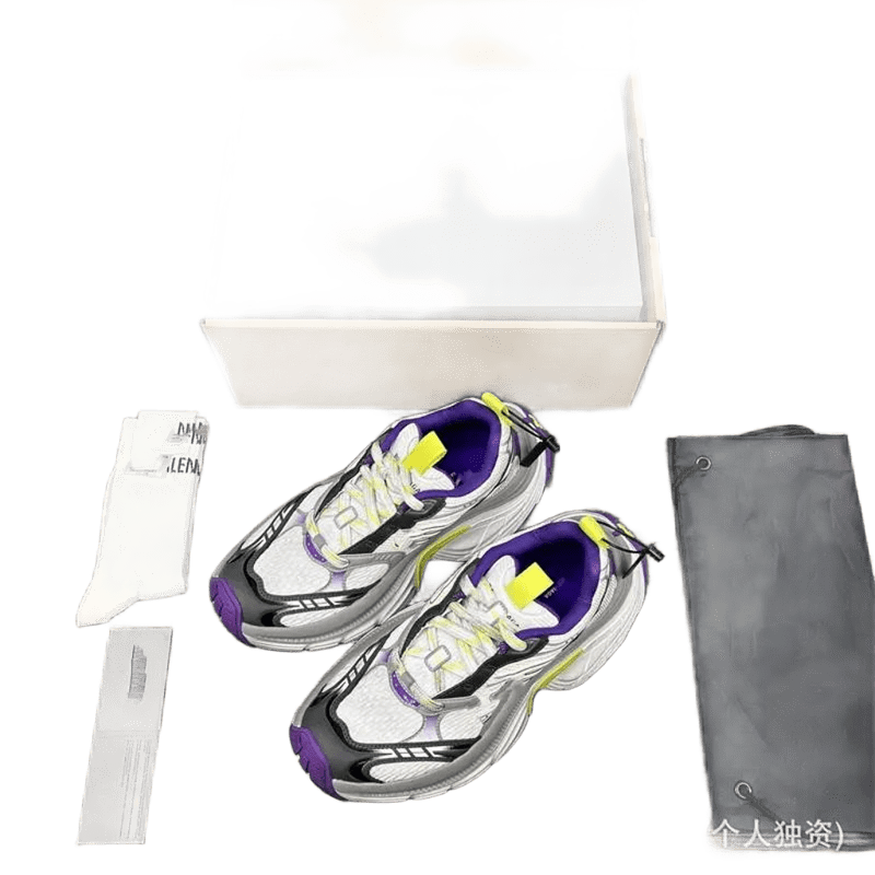 Balenciaga Chunky Trainer Sneakers Grey White Purple