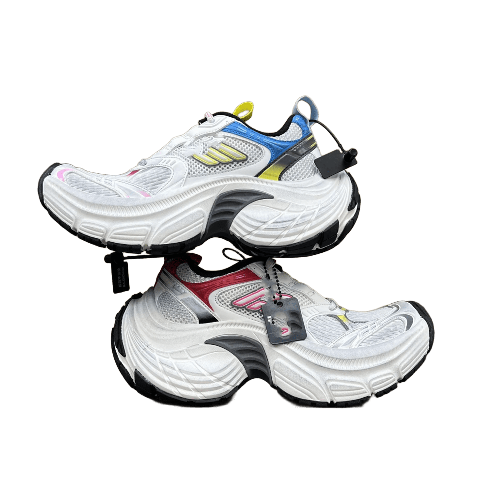 Balenciaga Chunky Trainer White Colorful Leather Mesh Sneakers