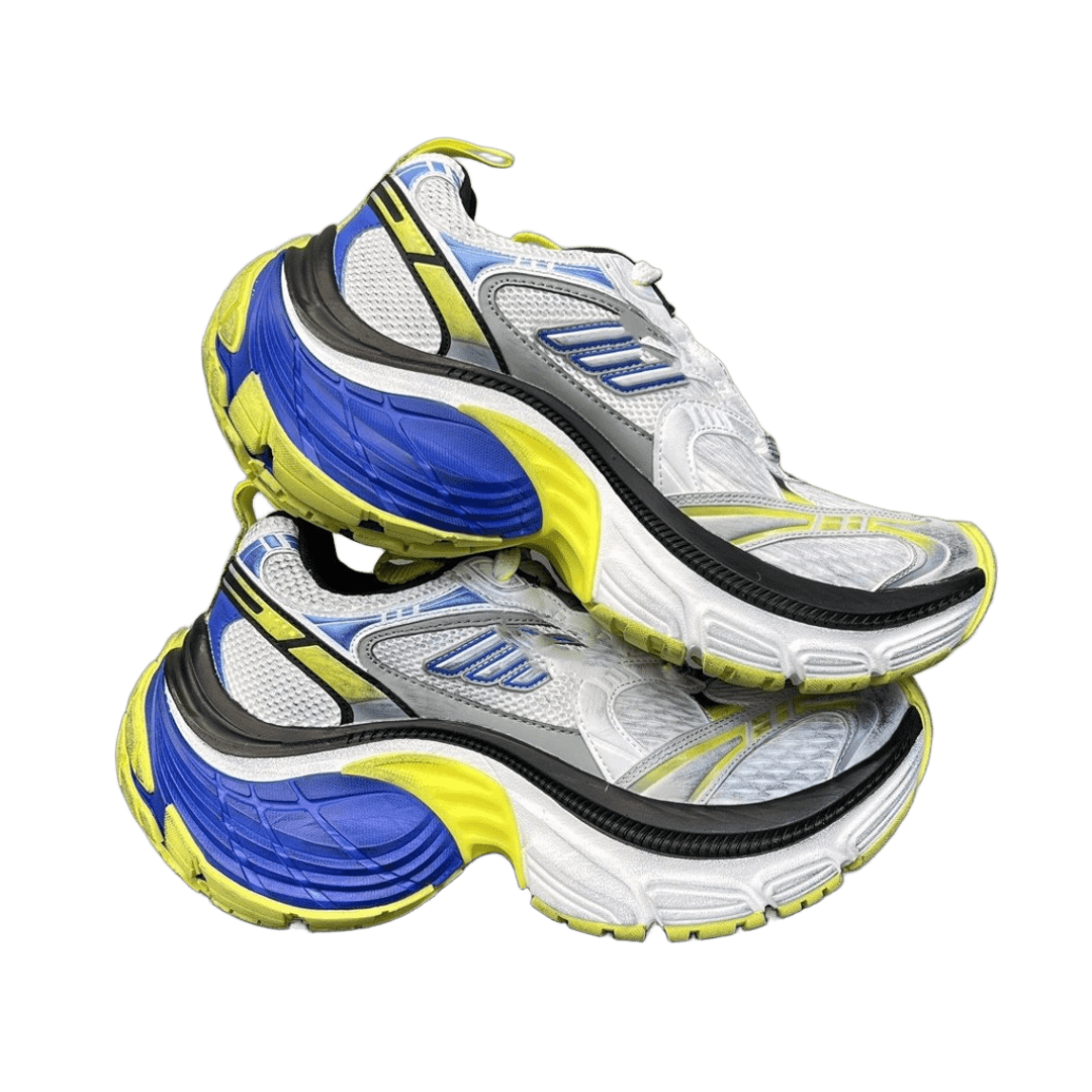 Balenciaga Chunky White Blue Yellow Mesh Unisex Sneakers