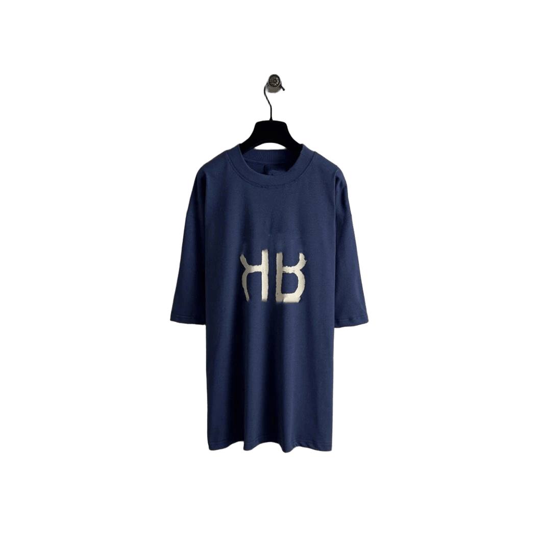 Balenciaga Deep Blue Cotton T-Shirt: Unisex Logo Tee