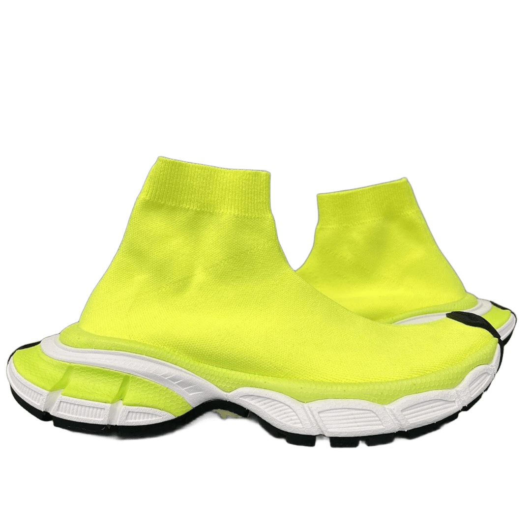Balenciaga Fluorescent Yellow Knit Sock Sneakers - Unisex