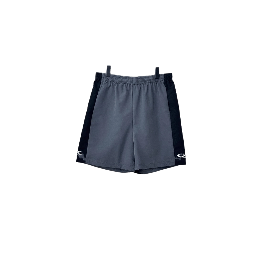 Balenciaga Grey Two-Tone Logo Shorts Unisex