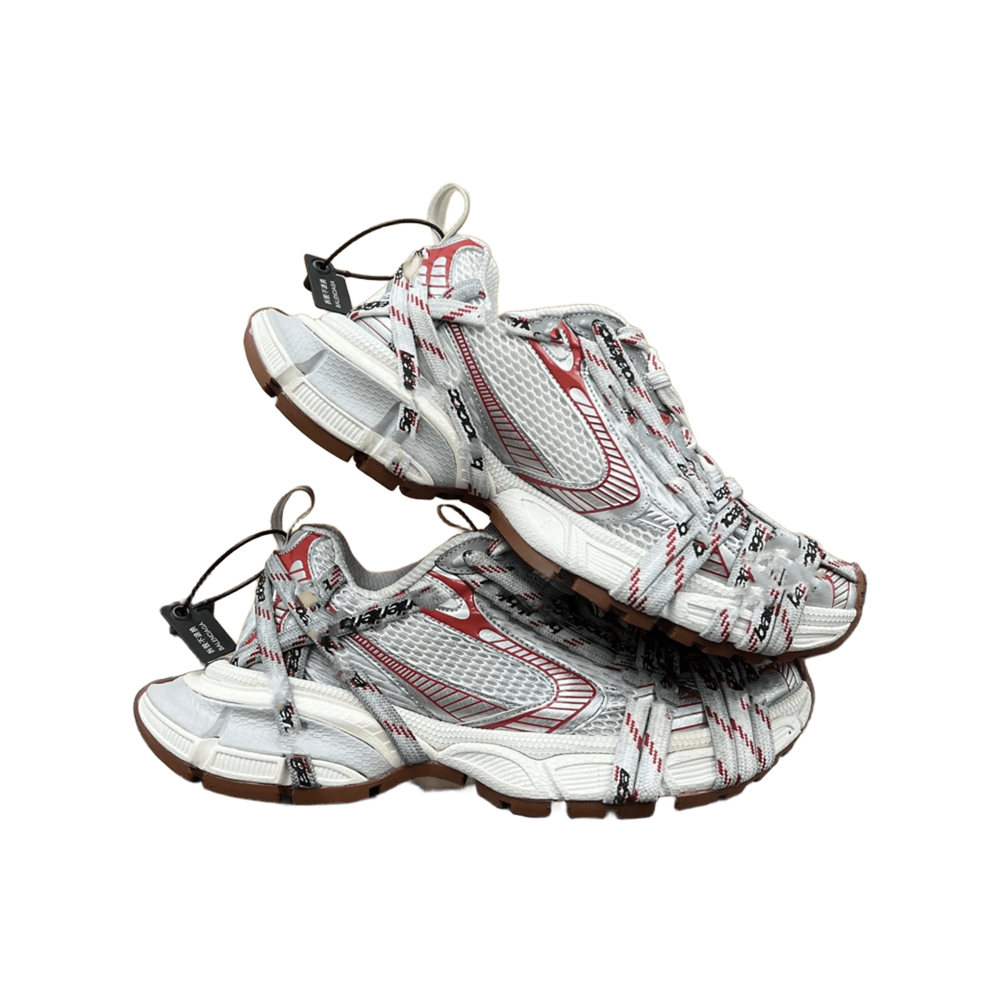 Balenciaga Grey White Mesh Strap Sneakers Unisex