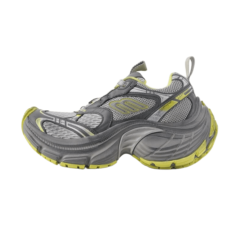 Balenciaga Grey Yellow Dad Sneakers 90s Retro Chunky Sole