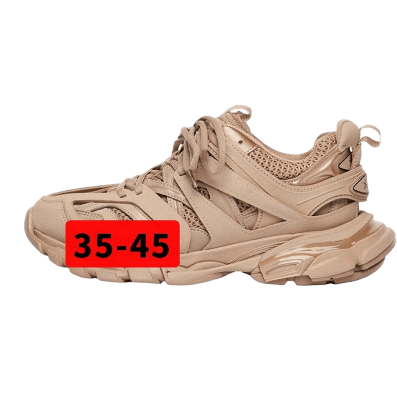 Balenciaga Khaki Dad Sneakers Unisex Cut-Out Design