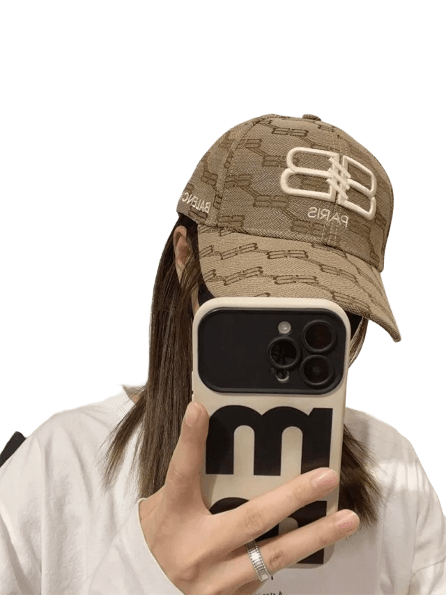 Balenciaga Khaki Logo Baseball Cap | Unisex Sun Hat