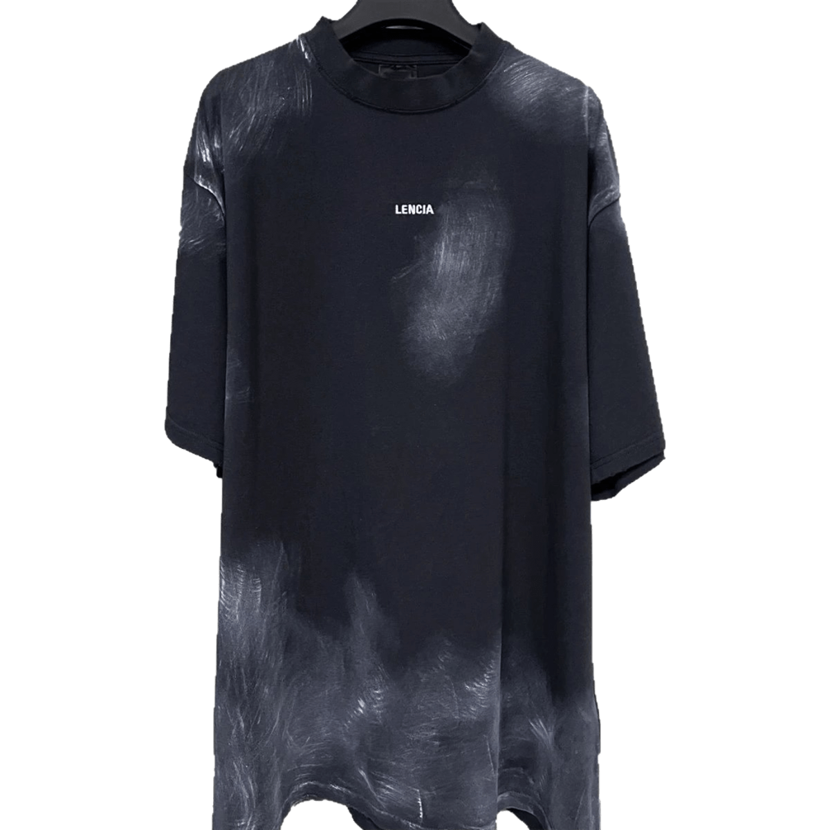 Balenciaga LENCIA Vintage Wash Black Unisex T-Shirt
