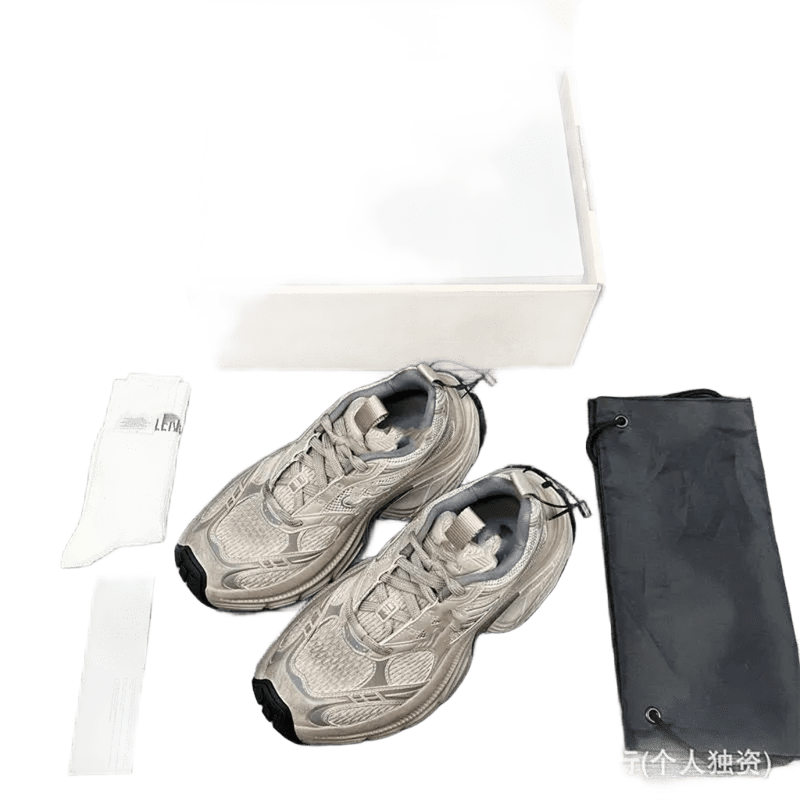 Balenciaga Light Beige Chunky Sneakers - Mesh & Leather