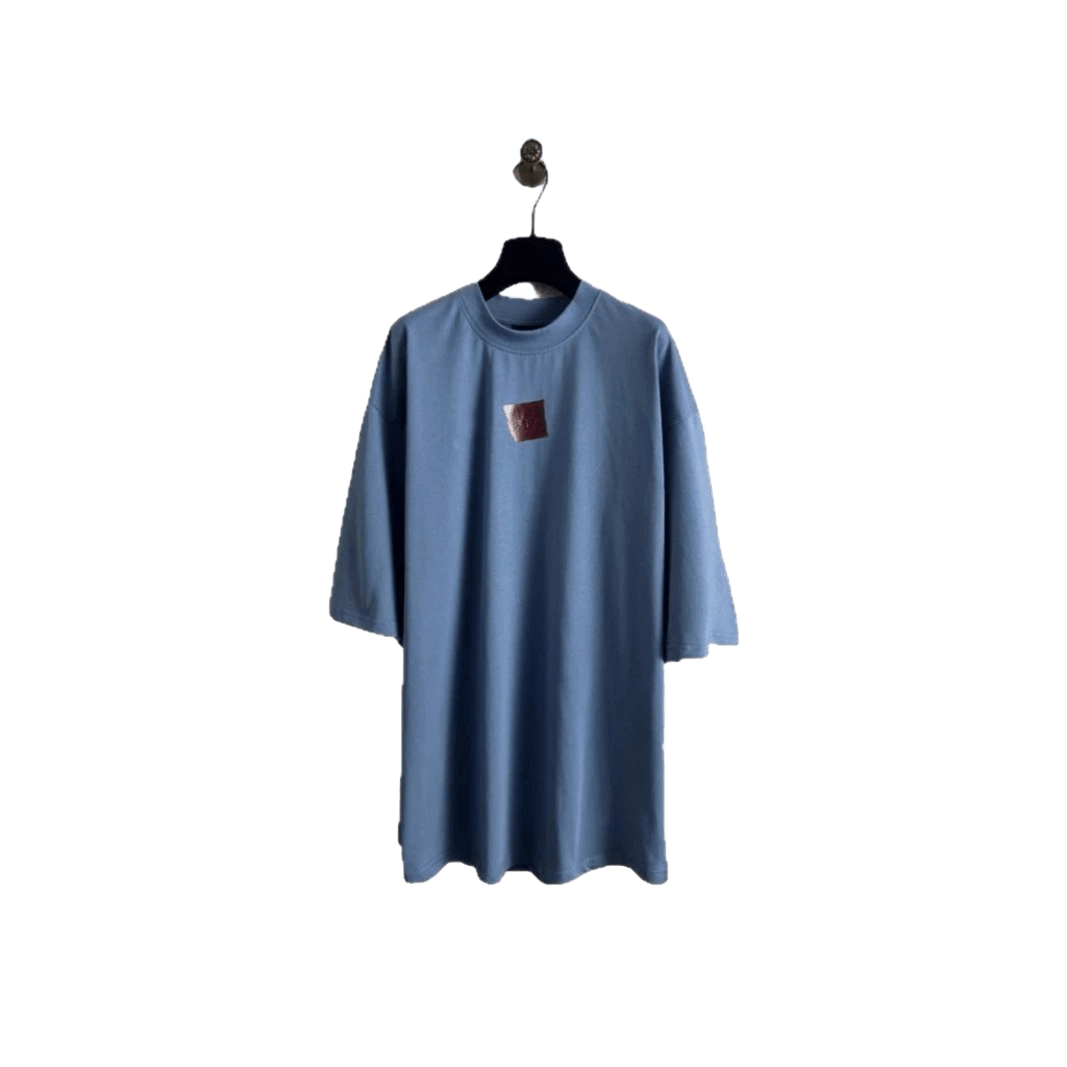 Balenciaga Light Blue Cotton T-Shirt: Unisex Minimalist Design