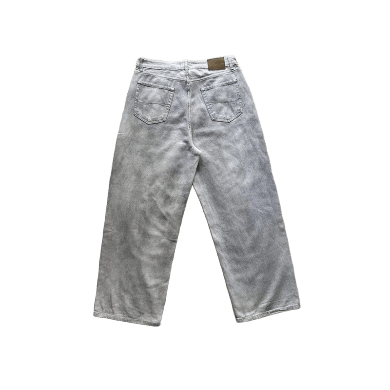 Balenciaga Light Gray Straight-Leg Jeans, Classic Denim