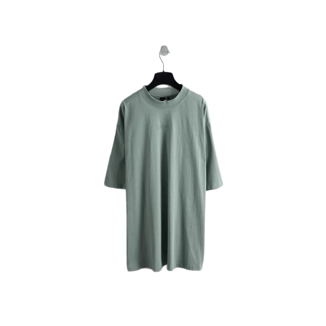 Balenciaga Light Green Cotton Unisex T-Shirt | Essential Crewneck