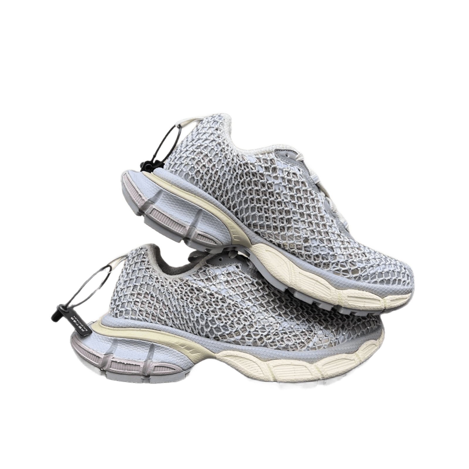 Balenciaga Light Grey Woven Mesh Avant-Garde Sneakers