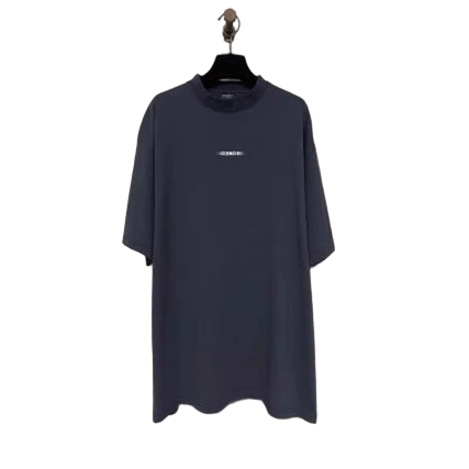 Balenciaga Navy Logo T-Shirt: Unisex Cotton Essential