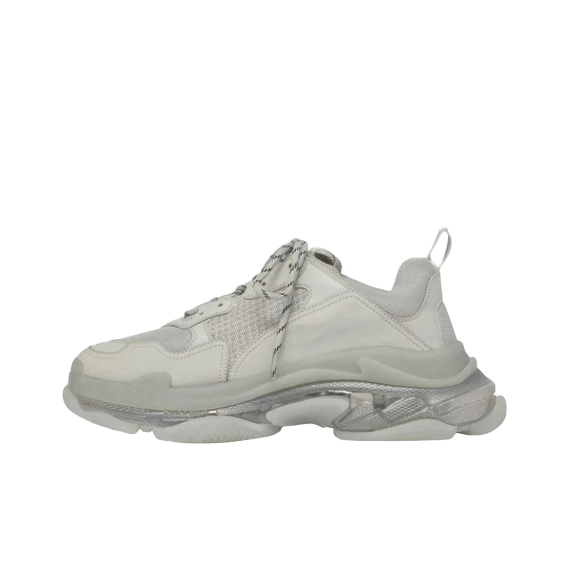 Balenciaga Off-White Chunky Sneaker Platform Leather Mesh