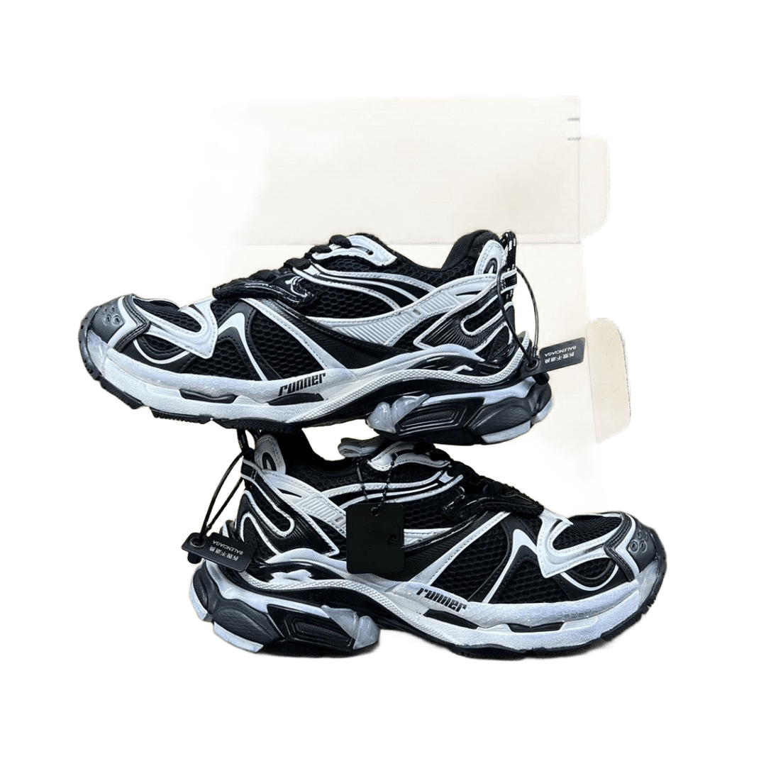 Balenciaga Runner Black White Mesh Sneakers Unisex