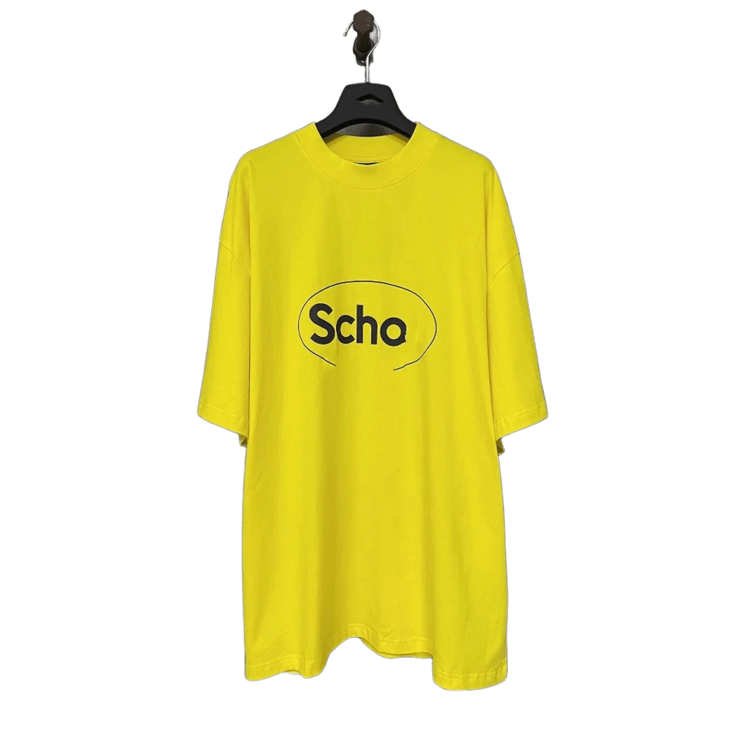 Balenciaga Schø Yellow Cotton Unisex T-Shirt | Streetwear