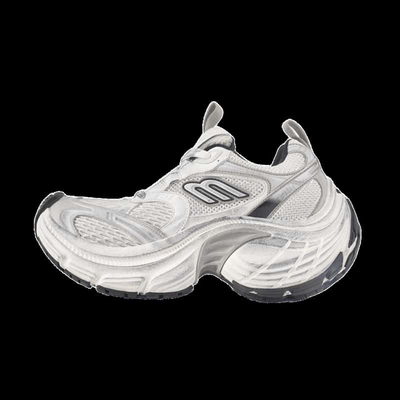 Balenciaga Silver Grey Chunky Dad Shoes | Unisex Mesh & Leather