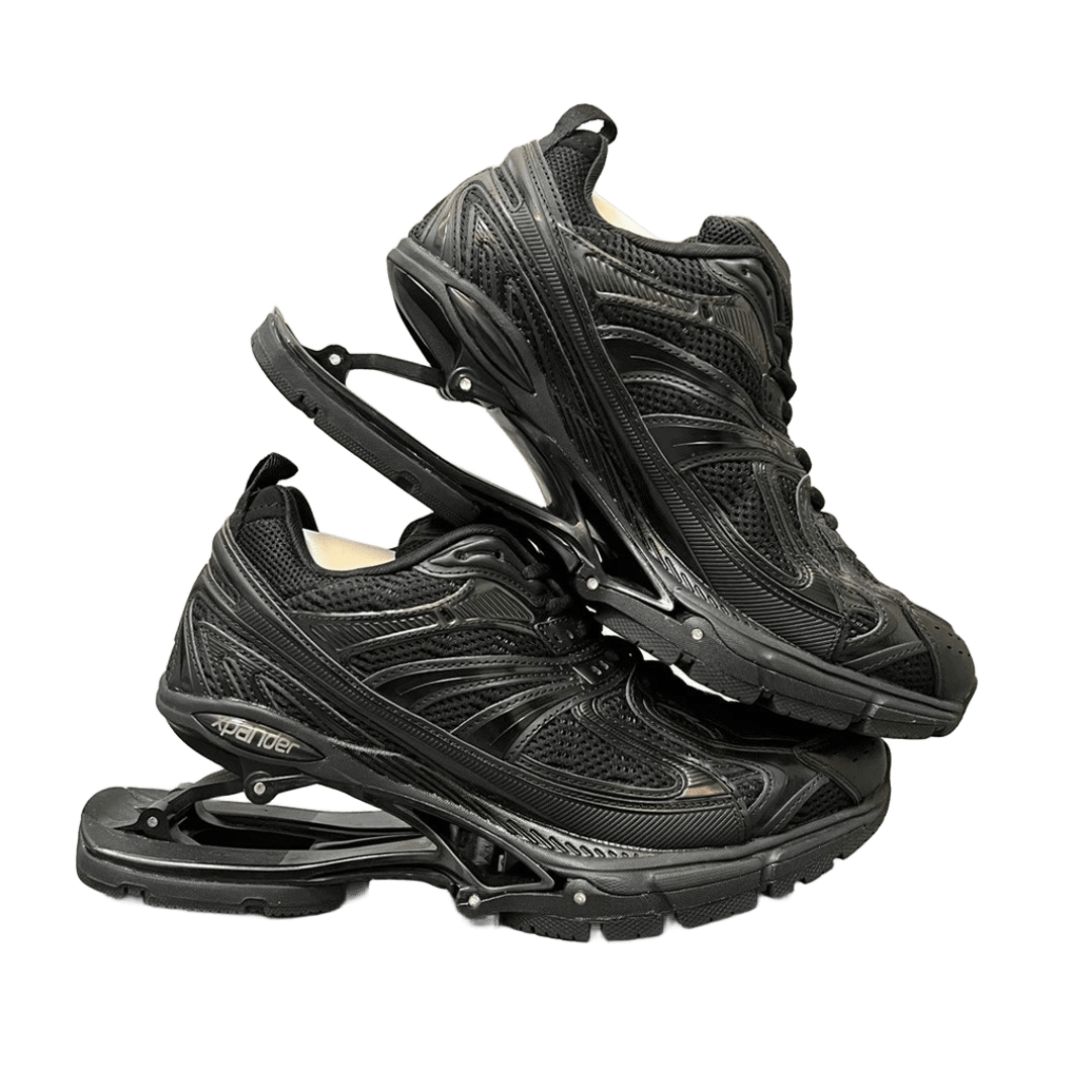 Balenciaga Track Black Mesh Leather Chunky Sole Sneakers