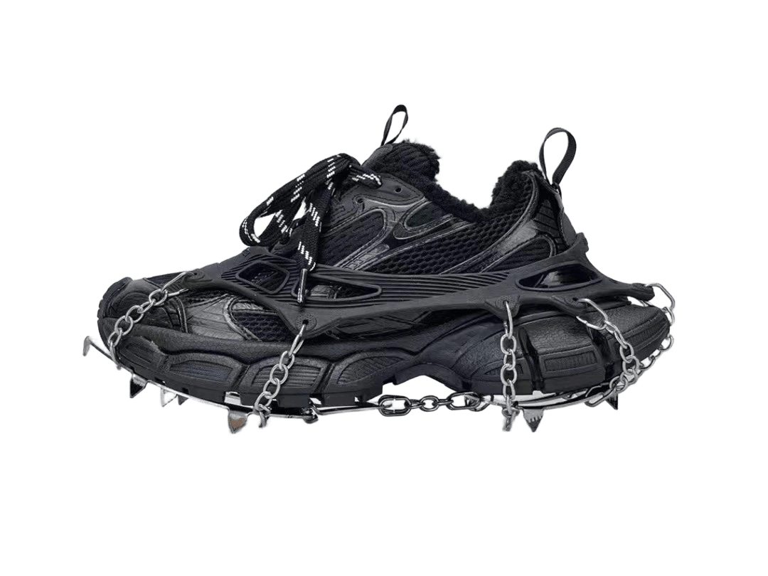 Balenciaga Track Black Mesh Spiked Chain Sneakers