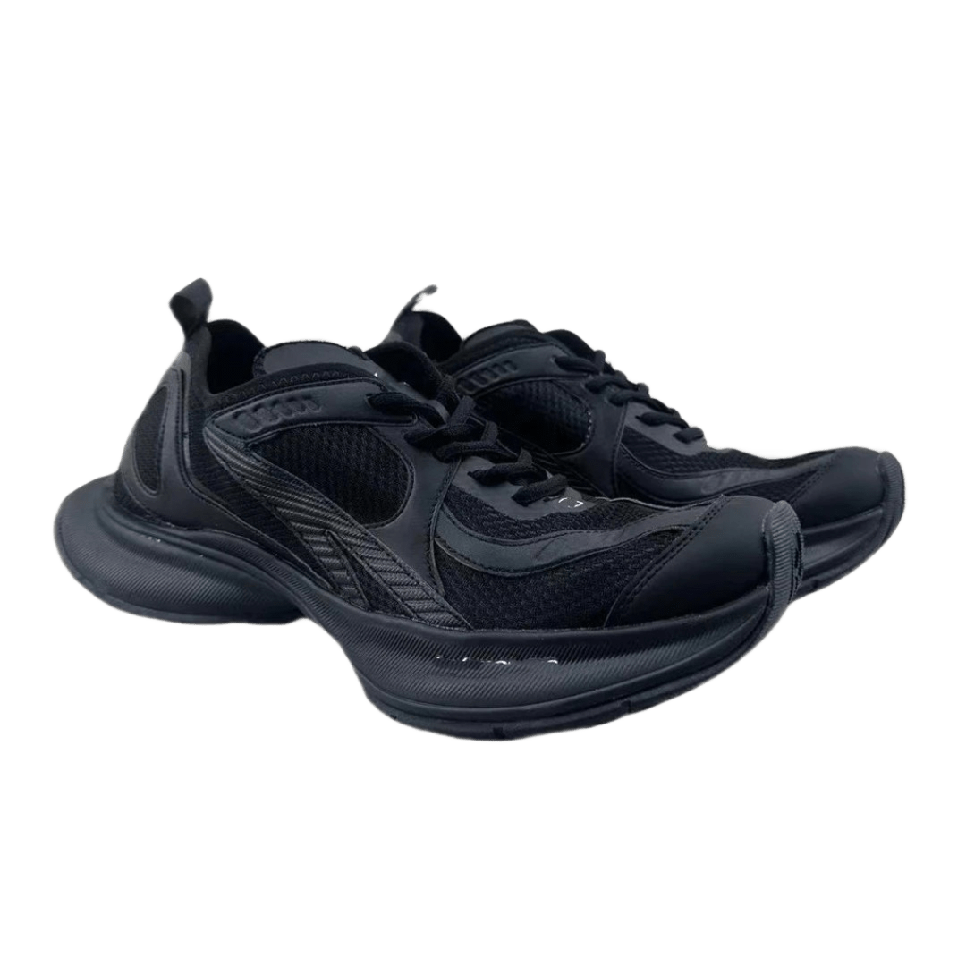 Balenciaga Triple S Black Mesh Leather Unisex Sneakers