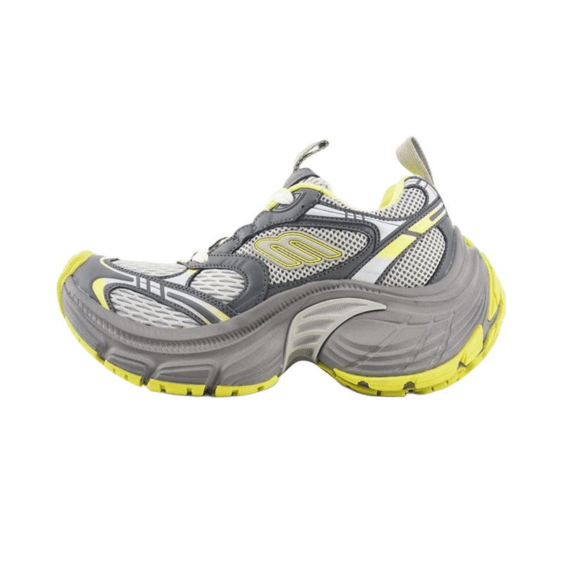 Balenciaga Triple S Grey Yellow Retro Chunky Sneakers
