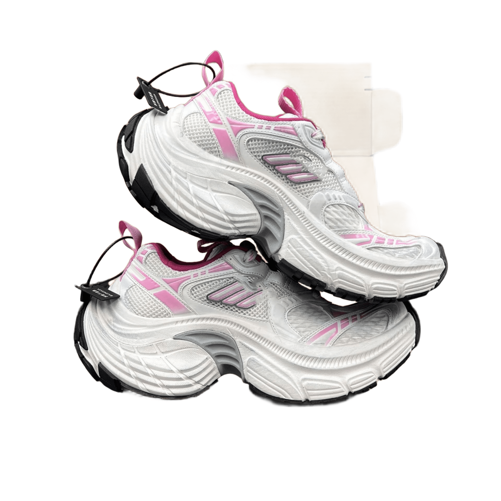 Balenciaga Triple S White Pink Mesh Leather Unisex Sneakers