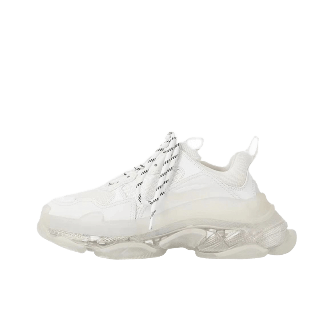Balenciaga Triple S White Transparent Sole Unisex Sneakers