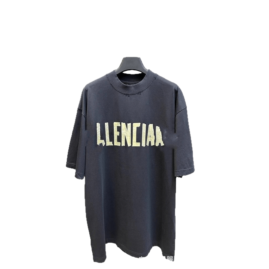 Balenciaga Unisex Black Cotton Logo T-Shirt | Streetwear