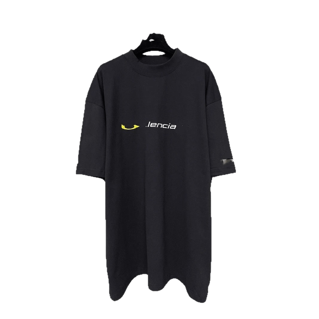 Balenciaga Unisex Black Cotton Oversized Logo T-Shirt