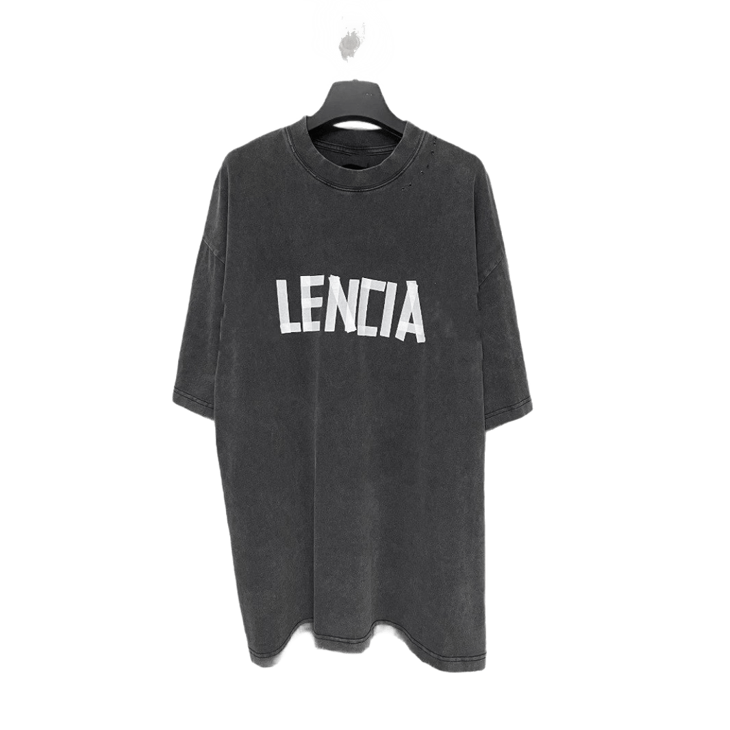 Balenciaga Unisex Black Cotton T-Shirt with White Logo