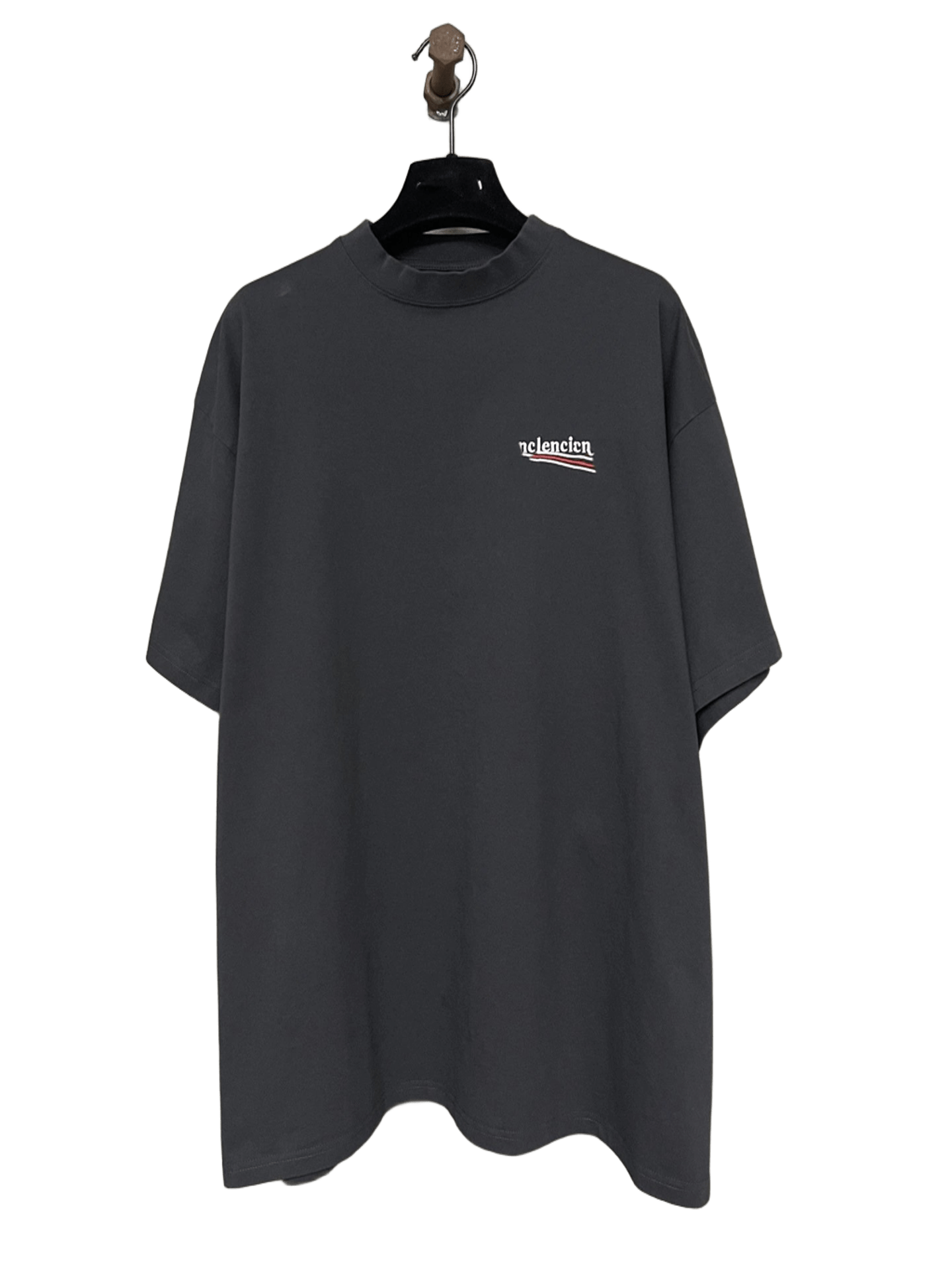 Balenciaga Unisex Black Cotton Tee: Minimalist Logo Streetwear